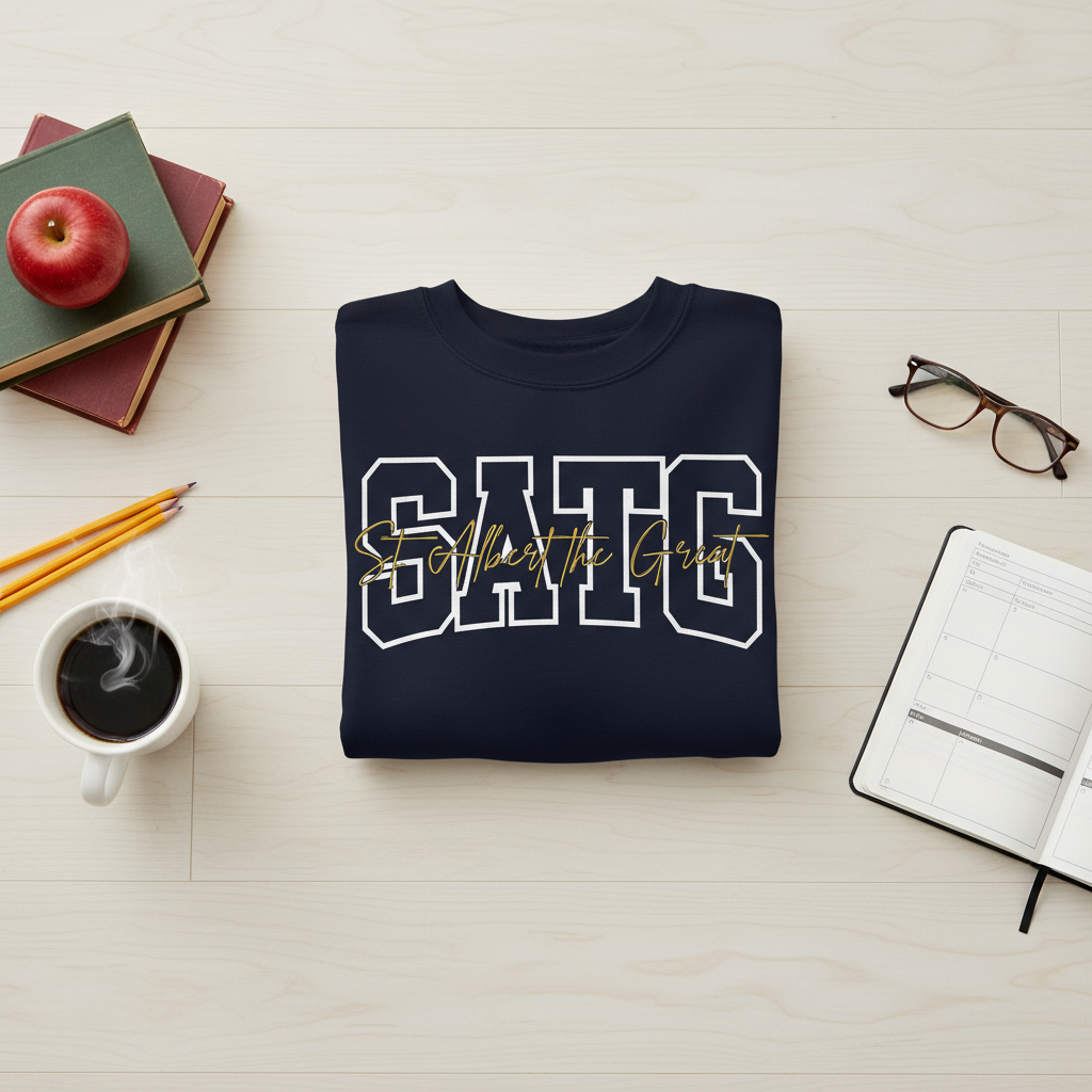 Lighter Navy SATG Block Letters Mockup