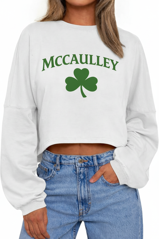 McCaulley white cropped sweatshirt