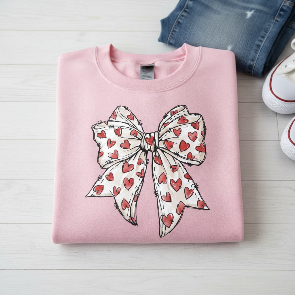 Pink Valentine's sweatshirt mockup