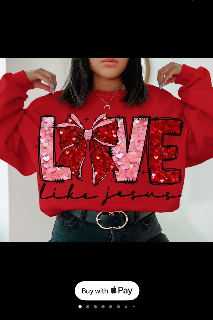 Red LOVE like jesus sweatshirt