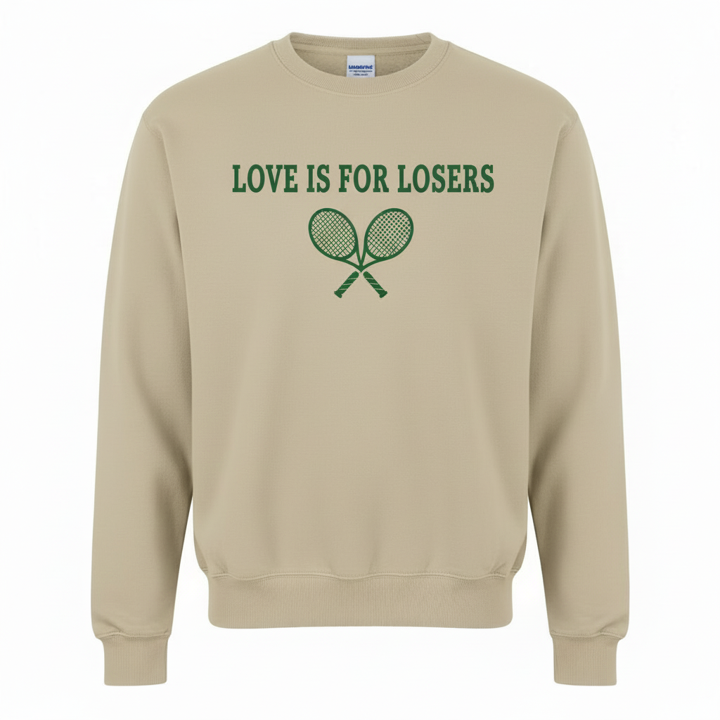 Sand sweatshirt with tennis rackets