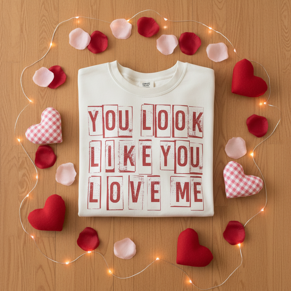 Valentine's Day sweatshirt mockup
