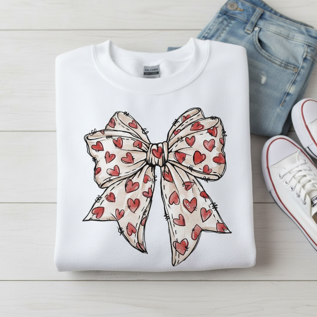 White Valentine's sweatshirt mockup